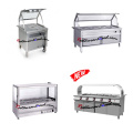 Stainless Steel With Glass Top Buffet Food Warmer